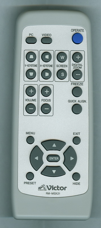 JVC RMMSX21 Remote